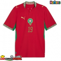 Camisa de Futebol Marrocos Youssef En-Nesyri #19 Equipamento Principal Mundo 2026 Manga Curta
